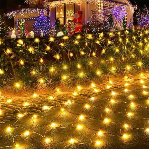 Net Lights, 300LED Christmas Mesh Light, 14.8x4.9 ft Fairy String Mesh Light - Picture 7 of 7